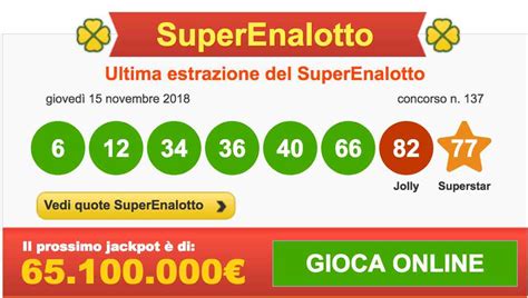Risultati ultima estrazione SuperEnalotto.